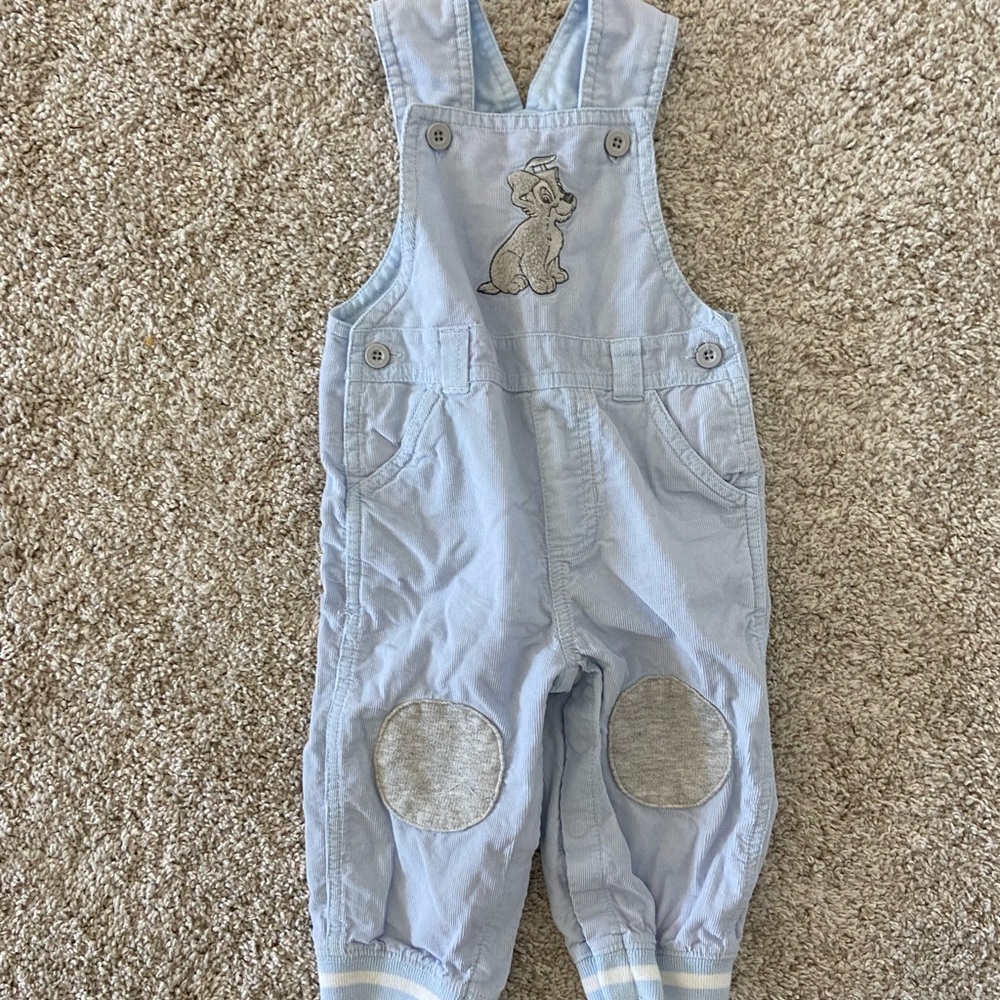 Vintage Lady and the tramp Disney overalls 18 months